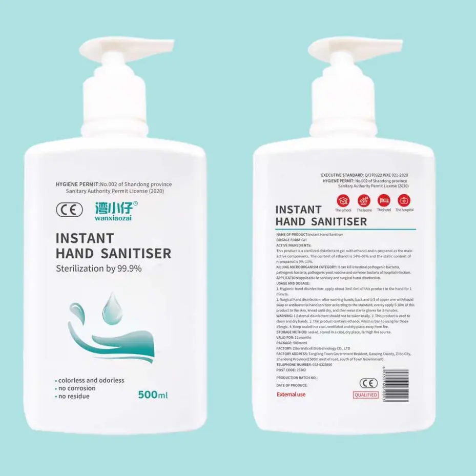 Instant Hand Sanitizer Sterilization by 99.9%